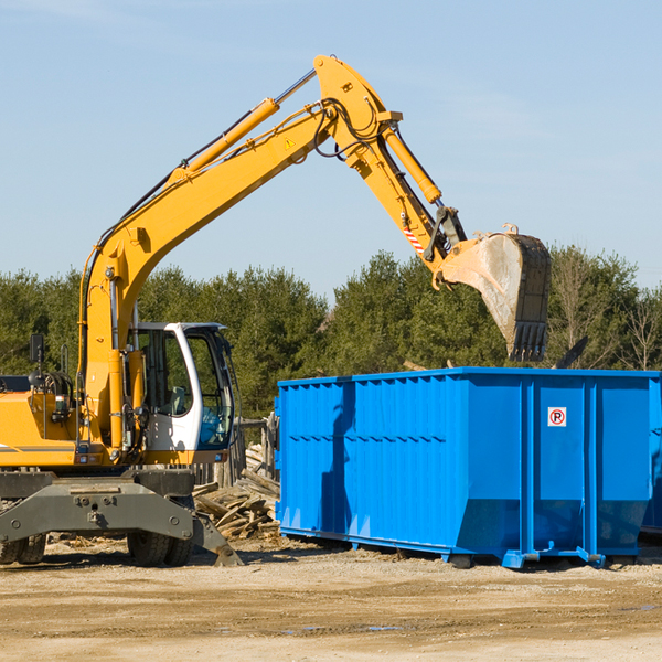 are there any restrictions on where a residential dumpster can be placed in Emmet NE